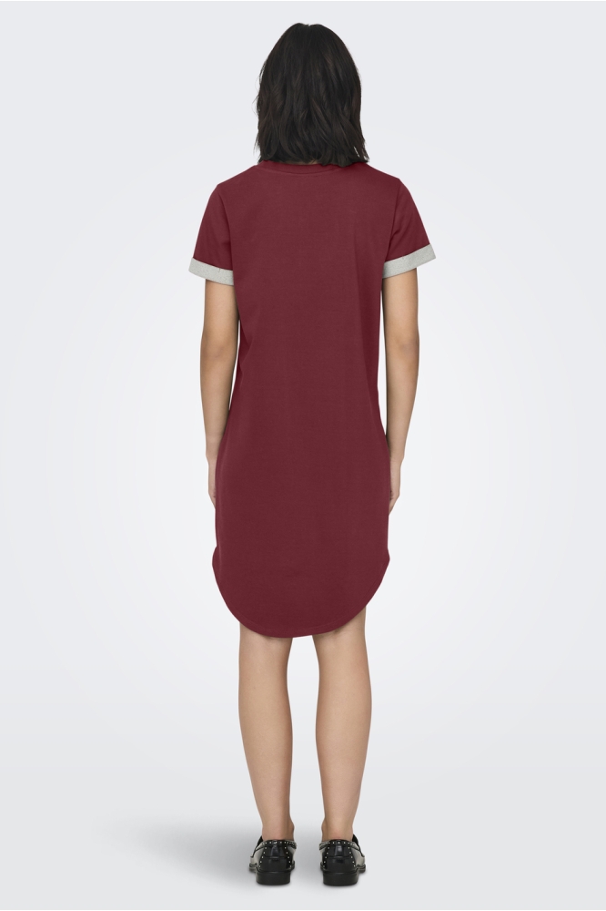 JDYIVY S/S DRESS JRS NOOS 15174793 CABERNET